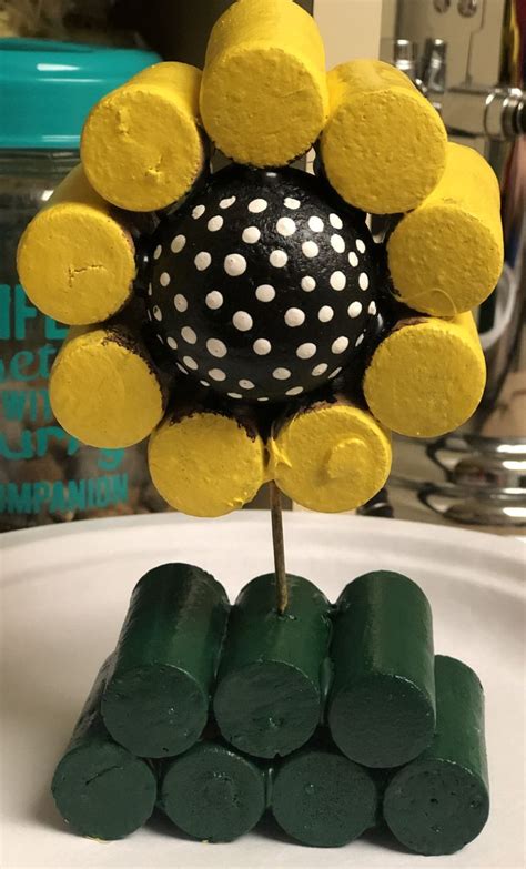 Wine Cork Sunflowers Wine Cork Creative Creation