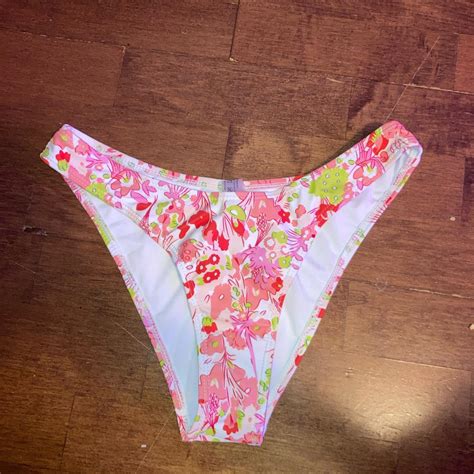 Super Cute Shein Floral Print Bikini Bottoms Super Depop