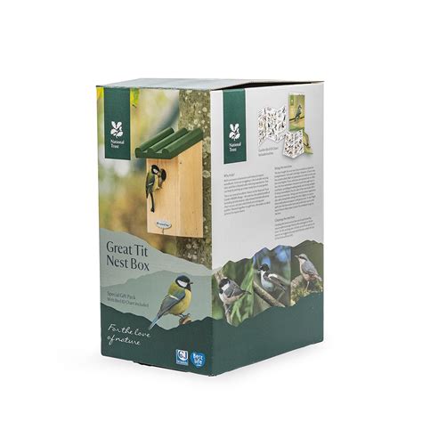 National Trust Great Tit Nest Box 32mm Gift Set | Bird Box