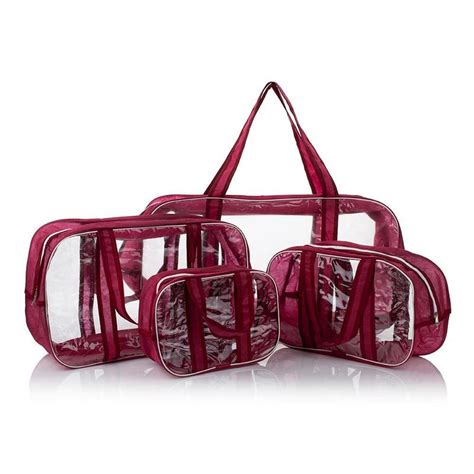 Набор прозрачных сумок (s, m, l, xl) nika torrі комбинированные пвх ...