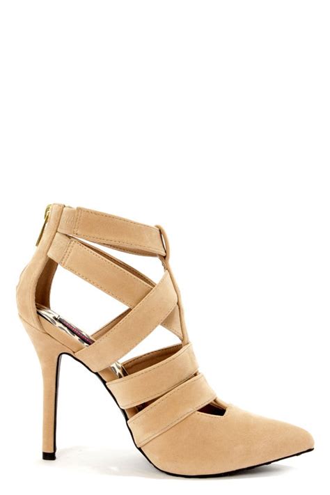 Sexy Nude Shoes Pointed Toe Pumps Velvet Shoes 42 00