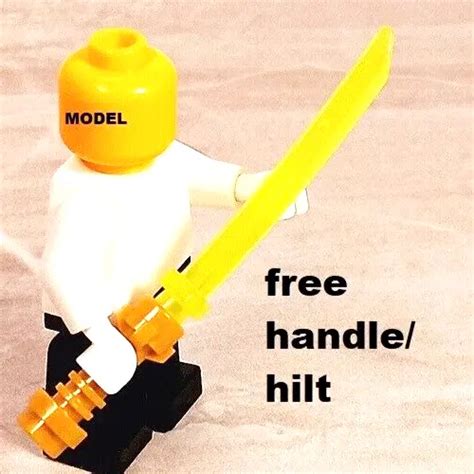 Lego Trans Yellow Katana Energy Sword Short Free Hilt Gold Neon Green