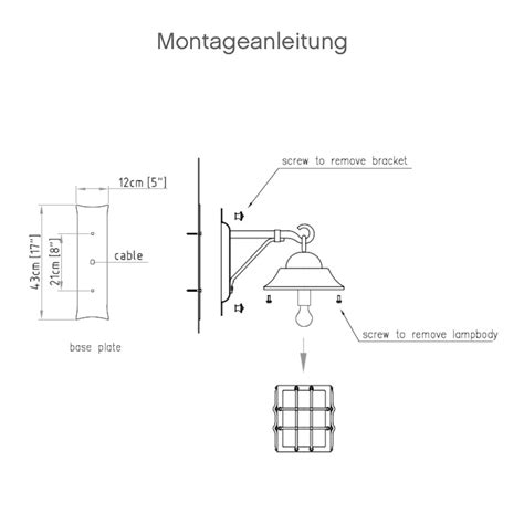 Deutsche Wandleuchte mit vergitterter Laterne WL 3627 – Terra Lumi