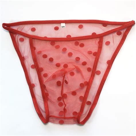 K H K Mens String Bikini Contoured Pouch C Thru Sheer Mesh Tulle Ebay