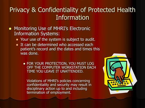 PPT - Privacy and Confidentiality of Protected Health Information MHRI ...
