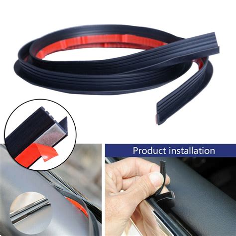 2m V Shape Car Door Casement Trim Edge Moulding Rubber Weatherstrip