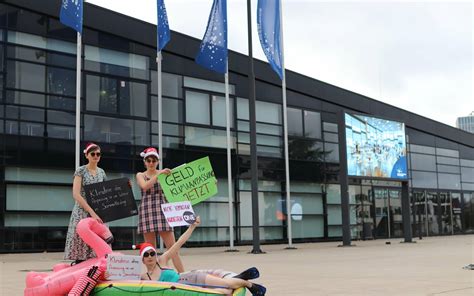 Activists From ONE In Bonn Demonstrating For Climate Adaptation In