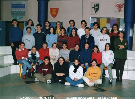 Photo de classe Raymond Queneau 98 99 3ème7 de 1998 Collège