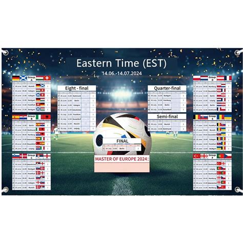 Kitpipivoppv Rtyweth Pcs European Cup Schedule Wall Chart