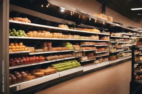 'food shelves grocery store supermarket jar aisle buying shopping ...