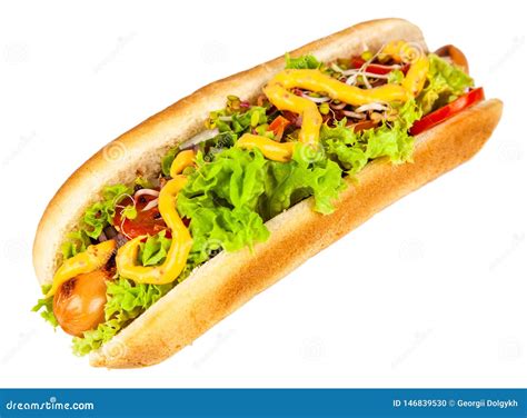 Hot Dogs D licieux Sur Le Fond Blanc Photo stock Image du américain ketchup