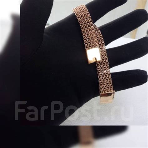 Широкий Золотой браслет с коробчатым замком, всем, новый, под заказ ...