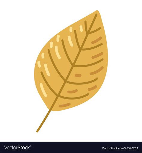 Autumn yellow leaf icon Royalty Free Vector Image