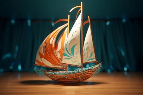 Premium AI Image | A sailboat 3D