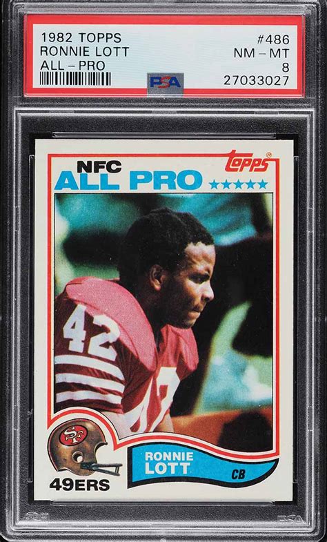 1982 Topps Football Ronnie Lott ROOKIE ALL PRO 486 PSA 8 NM MT PWCC