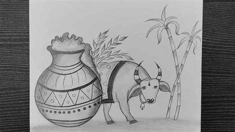 Pencil Shading Pencil Drawings Pongal Celebration Rangoli Ideas