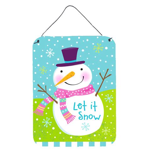 The Holiday Aisle® Christmas Snowman Let It Snow Hanging Prints