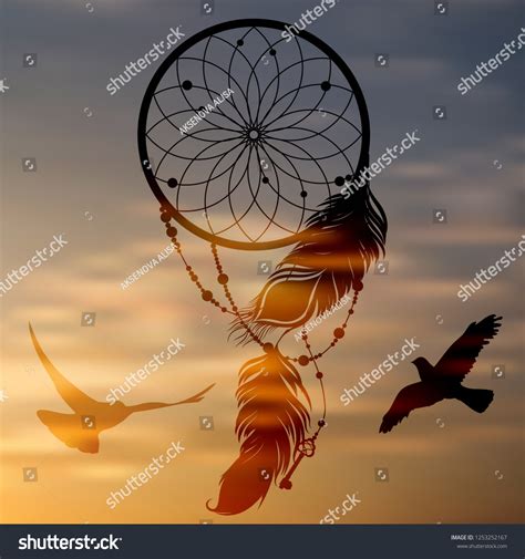 Dream Catcher Laser Cutting Stock Vector Royalty Free 1253252167