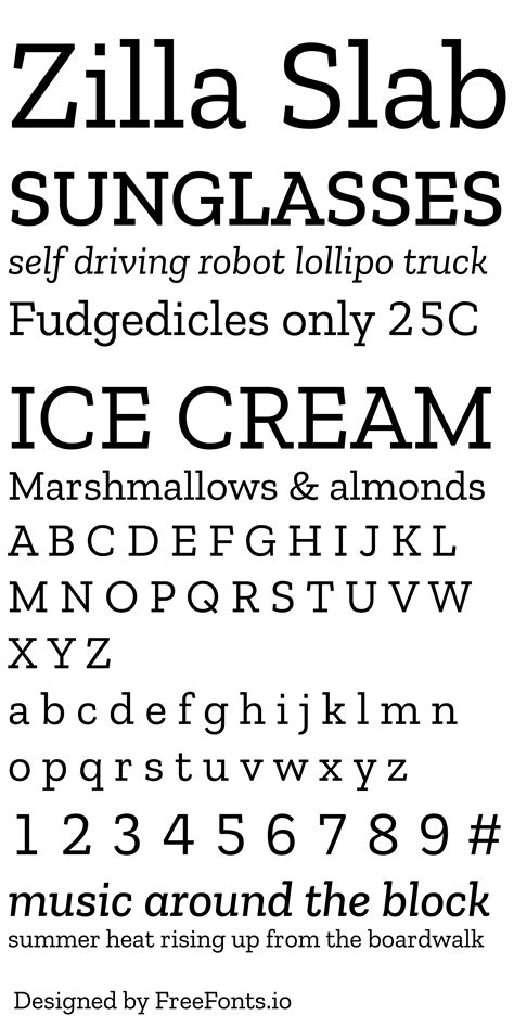 Zilla Slab Font Family - Free Fonts