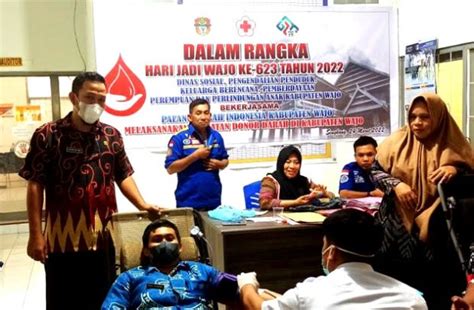 Gelar Baksos Dinsos P2KBP3A Wajo Target Ratusan Kantong Darah