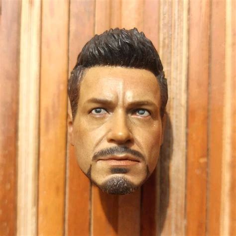 Headsculpt Hs Hot Toys Tony Stark Ironman Original Head Sculpt Kitbash Iron Man Shopee