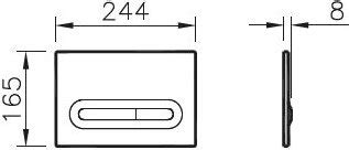 Кнопка смыва VitrA Loop 740-0780 хром купить в магазине Сантехника ...