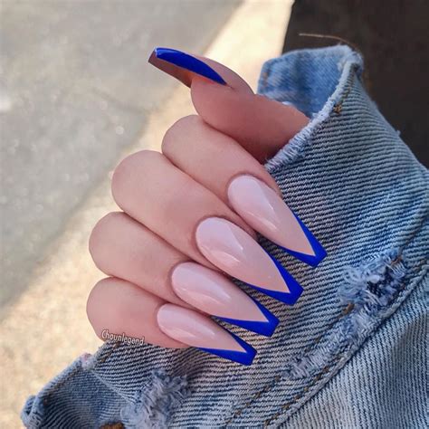 Royal Blue Vtips Blue Acrylic Nails Summer Acrylic Nails Summer