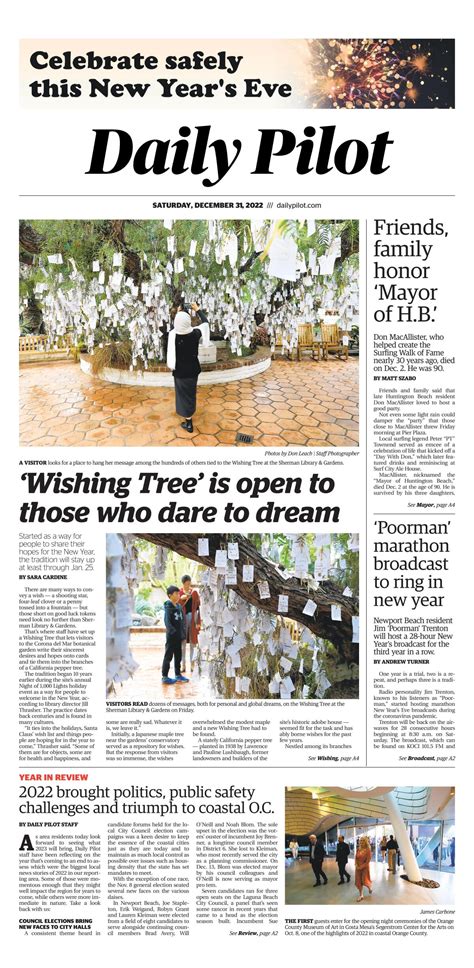 Daily Pilot e-newspaper: Saturday, Dec. 31, 2022 - Los Angeles Times