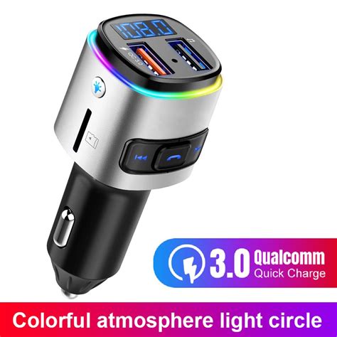 Modulateur Transmetteur FM Bluetooth QC3 0 Charge Rapide APE Musique