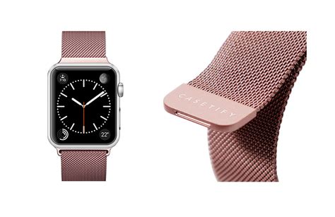 Stainless Steel Mesh Apple Watch Band (38mm/40mm) - Rose gold - CASETiFY