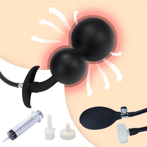 CM Inflatable Anal Plug Enema Sex Toys For Couples Squirt Vagina Cleaner Silicone Butt Plug