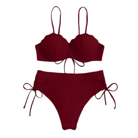 Sexy Brazilian Bikini Set Female Spaghetti Swimwear Mermaid Women Push