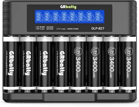 Amazon Grbatty Rechargeable Lithium Aa Batteries With Charger