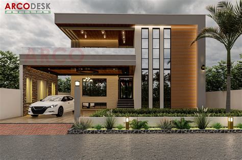 1 Kanal Modern House Elevation In Islamabad Arcodesk Pakistan