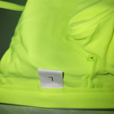 Ruuhee Swim Ruuhee High Wasted Piece Padded Pushup Flourescent Green Bikini New Large