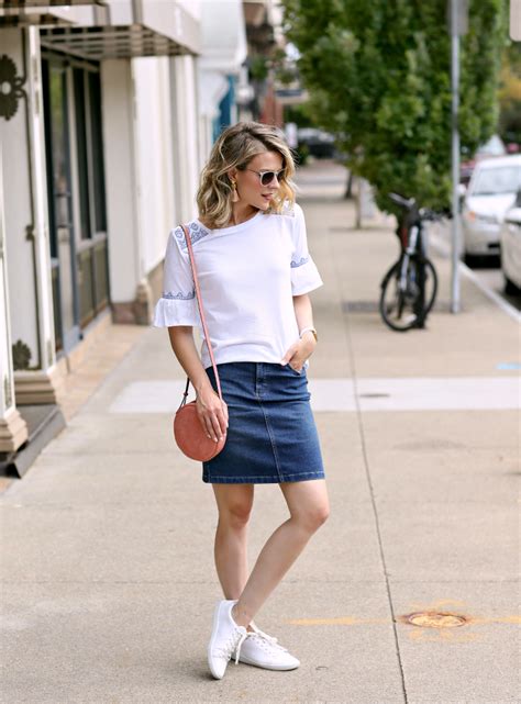 3 Ways To Wear Denim Skirt Penny Pincher Fashion Skirt And