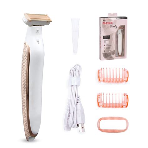 Taiyuanshixukongshang Flawless Body Rechargeable Bikini Shaver Dry Shaver White Rose Gold