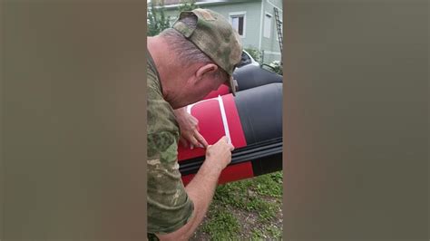клеим рым на лодку ПВХ своими руками - YouTube
