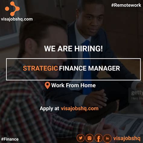 hiring strategic finance manager fully remote work  home