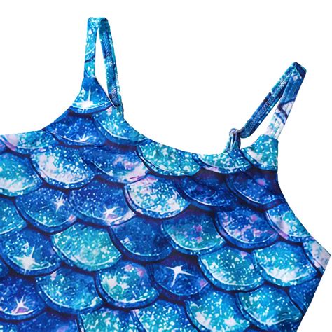 Sirena Niñas Traje De Baño Bikini De Verano Traje De Baño De Una Pieza Playa Escamas De Pescado