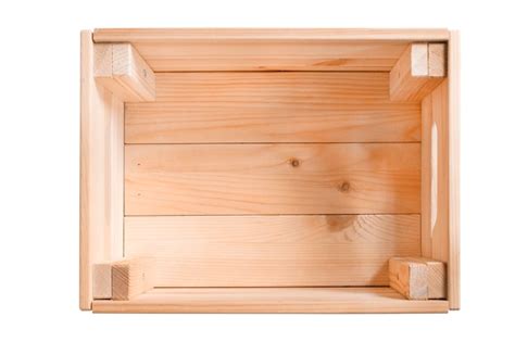 Premium Photo Wood Box Isolated
