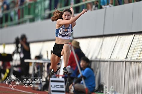 Hot girl nhảy xa bước thế hệ Gen Z Nguyễn Thị Hường Cú nhảy thót tim ở sân đấu điền kinh châu lục