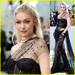 Gigi Hadid Wears Sheer Corset Dress For Met Gala Met Gala