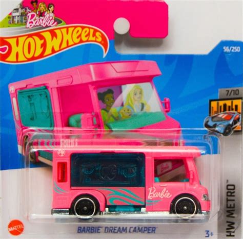 Hot Wheels Barbie Dream Camper Pink HW Getaways Birthday Gift Miniature