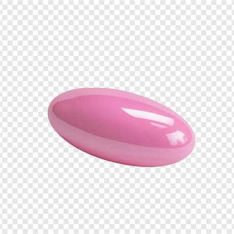 Pink Pill Isolated On White Background Premium Ai Generated Psd