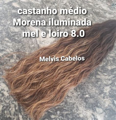 Cabelo Humano Ondulado Castanho Luzes Morena Iluminada Mel E Loiro