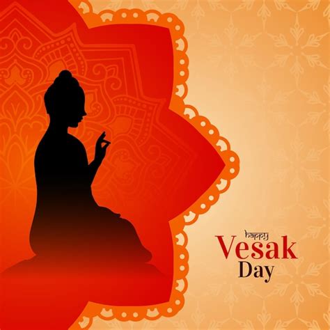 Feliz día de Vesak y el fondo de la celebración del festival de Buda