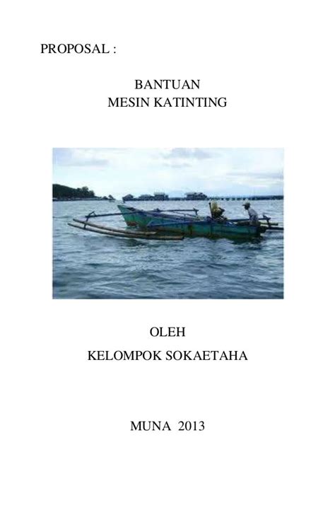 Contoh Proposal Permohonan Perahu Nelayan