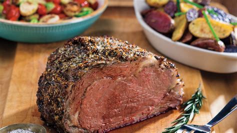 Mustard Herb Rubbed Prime Rib Roast With Wine Jus Roche Bros