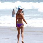 Ali Larter Tits Ass Pussy Print Purple Bikini Getting Wet